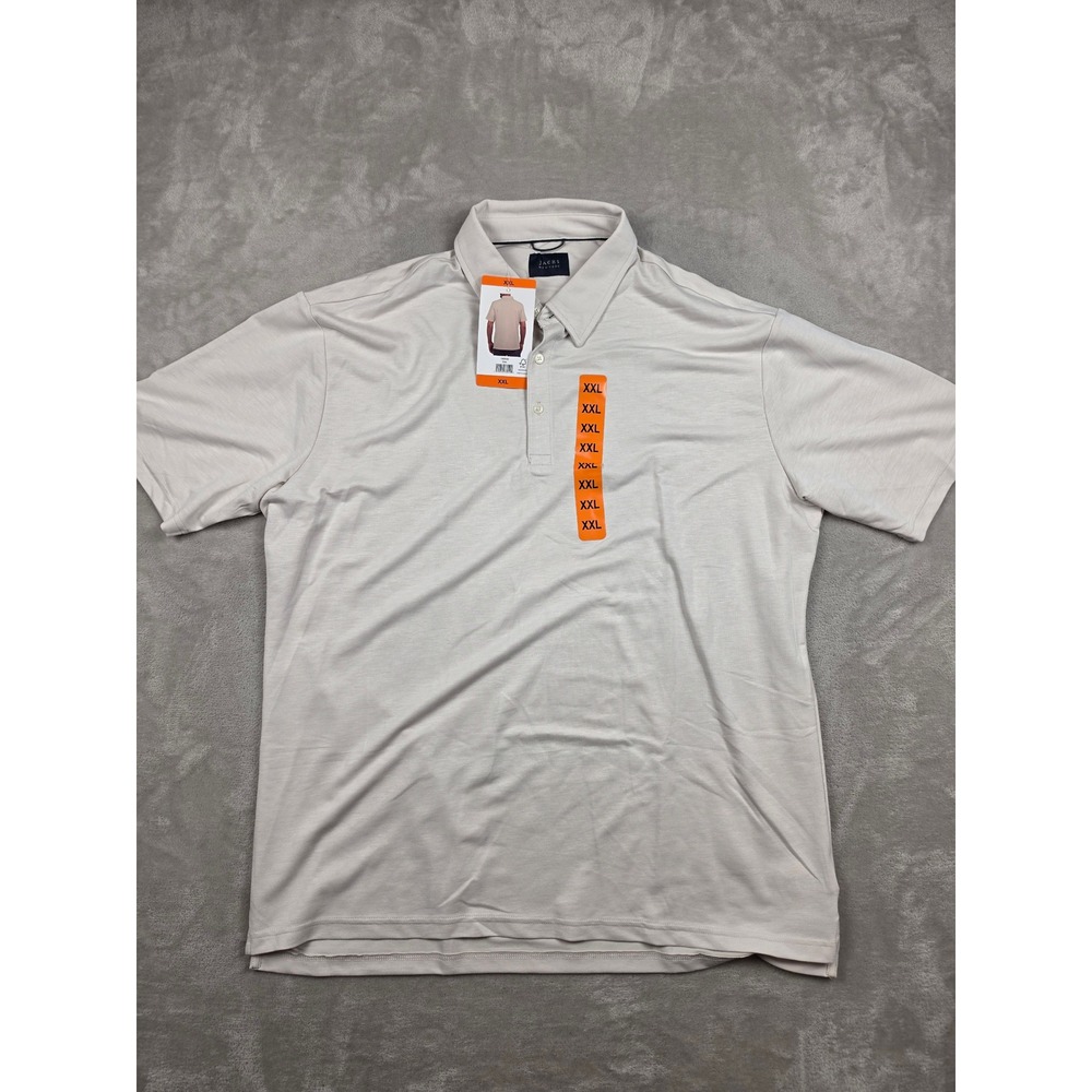 Jachs NY Polo Shirt Mens XXL Tan Modal Blend Short Sleeve Casual 1963042